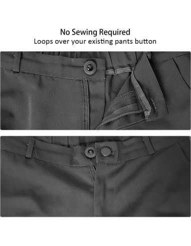 12 Extensores de Botón para Jeans ZTEOFO - Negro, Azul, Caqui