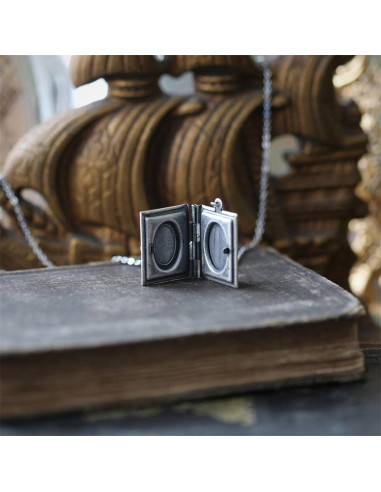 Collar Locket de Libro de Fotos WCRAZYE Gato Negro para Mujeres