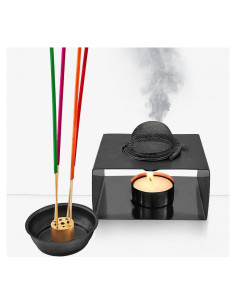 Soporte de Incienso CiLoN 4 en 1 Acero Inoxidable Negro