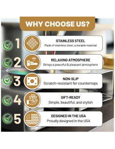 Soporte de Incienso CiLoN 4 en 1 Acero Inoxidable Negro 2