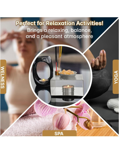 Soporte de Incienso CiLoN 4 en 1 Acero Inoxidable Negro