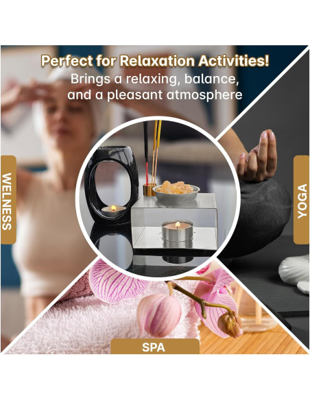 Soporte de Incienso CiLoN 4 en 1 Acero Inoxidable Negro