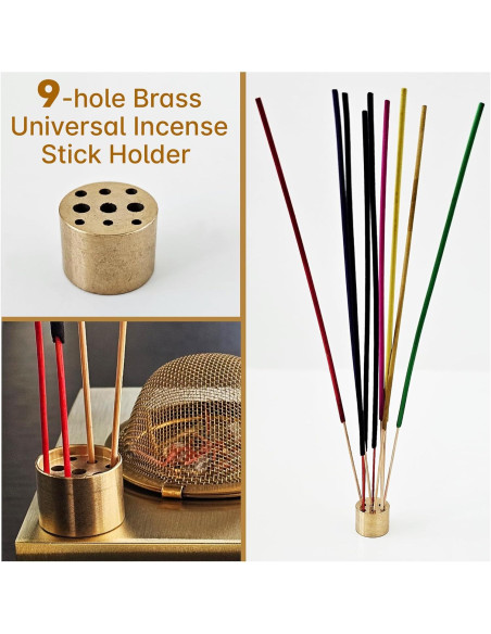 Soporte de Incienso CiLoN 4 en 1 Acero Inoxidable Negro