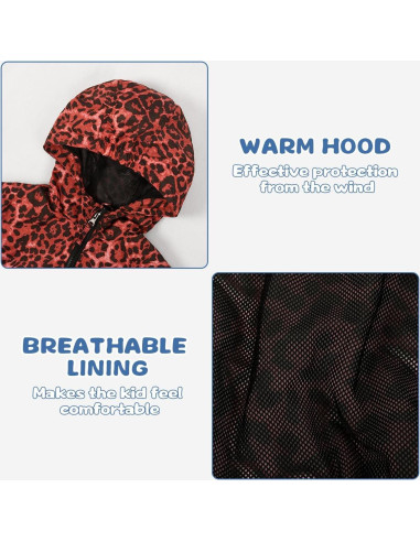 Chaqueta de Lluvia Impermeable Joyson para Niñas 8-9 Años