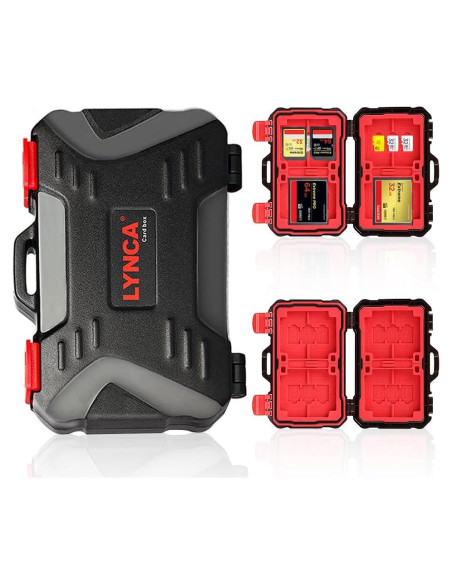 Funda para Tarjetas de Memoria LYNCA KH10, Estuche Duro Resistente