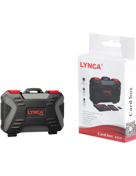 Funda para Tarjetas de Memoria LYNCA KH10, Estuche Duro Resistente