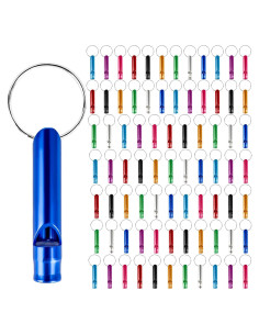 117 Silbatos de Emergencia Norcoin con Llavero Aluminio Multicolor