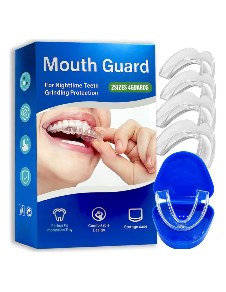 Protector Bucal Moldeable Fuzhou para Dormir - 4 Piezas