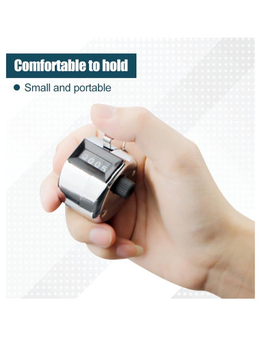 Contador de Clics Manual HANYAUKU HUTJ1463 4 Dígitos Metal