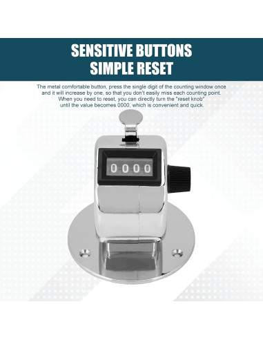 Contador de Clics Manual HANYAUKU HUTJ1463 4 Dígitos Metal