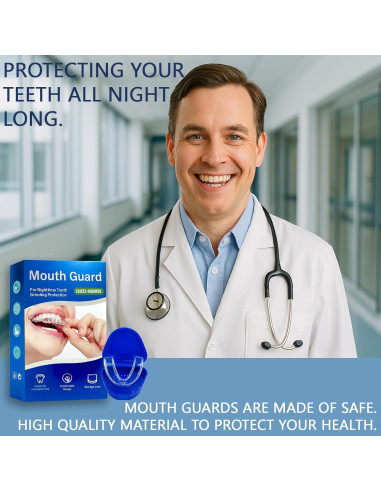 Protector Bucal Moldeable Fuzhou para Dormir - 4 Piezas