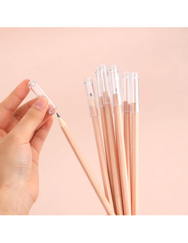 Tapa de Lápiz de Plástico Vin Beauty - 24 Pcs Transparente