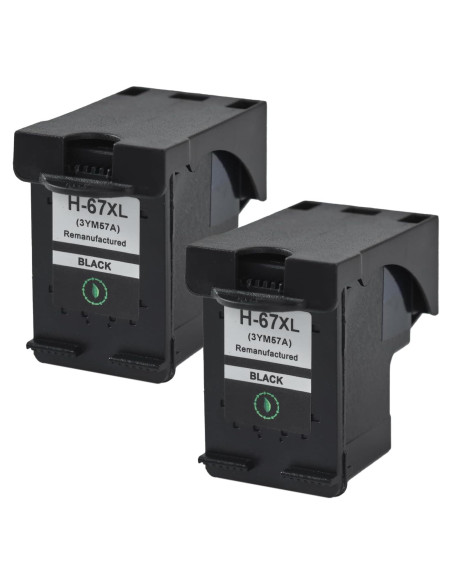 Cartucho de Tinta Negra 67XL Hothorse - Paquete de 2, 18ml