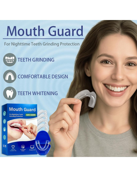 Protector Bucal Moldeable Fuzhou para Dormir - 4 Piezas