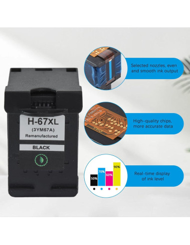 Cartucho de Tinta Negra 67XL Hothorse - Paquete de 2, 18ml