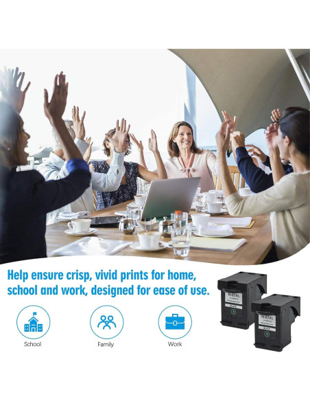 Cartucho de Tinta Negra 67XL Hothorse - Paquete de 2, 18ml