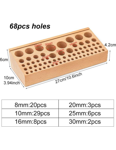Soporte Organizador de Herramientas de Cuero QMNNMA 68 Agujeros