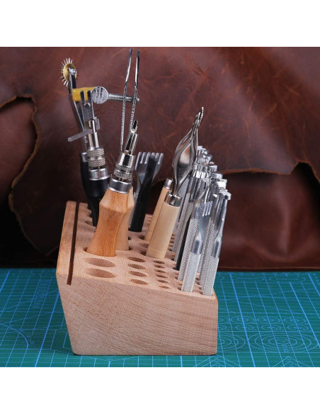 Soporte Organizador de Herramientas de Cuero QMNNMA 68 Agujeros