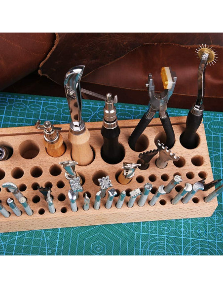 Soporte Organizador de Herramientas de Cuero QMNNMA 68 Agujeros