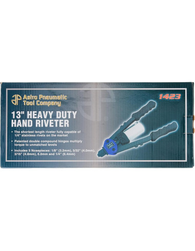 Remachadora Manual Astro Pneumatic 1423 13" Alta Resistencia