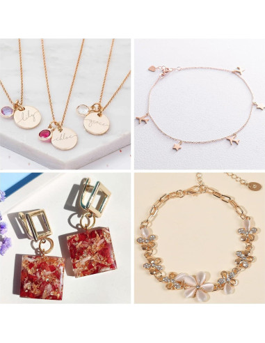 100 Anillas de Salto de Oro 18K Hzopcw 5mm para Joyería