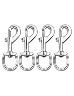 4 Ganchos Giratorios Niquelados Huouo 8.89 cm Alta Resistencia