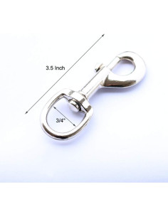 4 Ganchos Giratorios Niquelados Huouo 8.89 cm Alta Resistencia 2