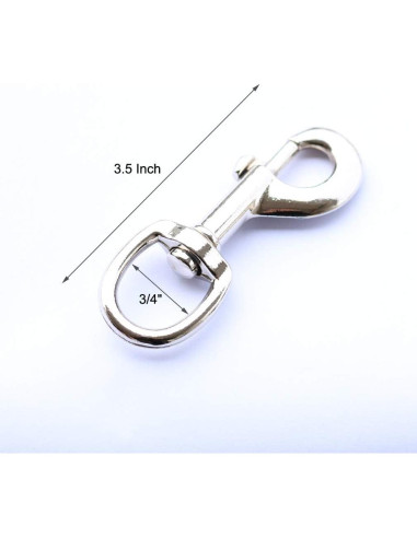 4 Ganchos Giratorios Niquelados Huouo 8.89 cm Alta Resistencia