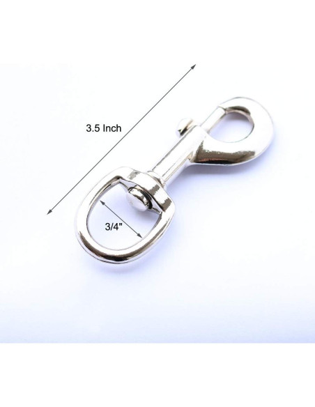 4 Ganchos Giratorios Niquelados Huouo 8.89 cm Alta Resistencia