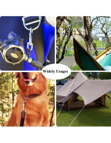 4 Ganchos Giratorios Niquelados Huouo 8.89 cm Alta Resistencia