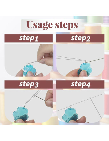 Enhebradores de Aguja Patita de Gato 7 Pcs Keepsweat