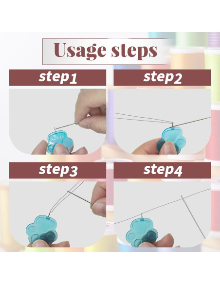 Enhebradores de Aguja Patita de Gato 7 Pcs Keepsweat