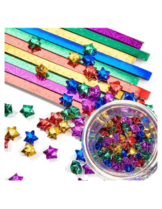 Kigeli 1000 Hojas Papel de Aluminio Origami Colorido 1.02x24.89cm