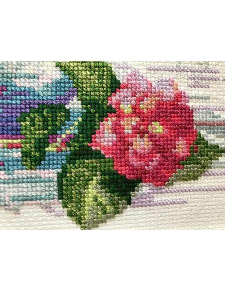 Kit de Bordado en Cruz Floral RIOLIS Hortensia 1696 35x30cm