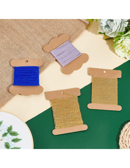 Organizador de Hilo PH PandaHall 80pcs Papel Kraft 10.1x7.7cm