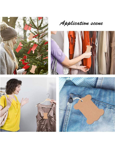 Organizador de Hilo PH PandaHall 80pcs Papel Kraft 10.1x7.7cm