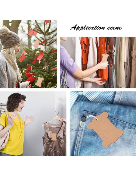 Organizador de Hilo PH PandaHall 80pcs Papel Kraft 10.1x7.7cm