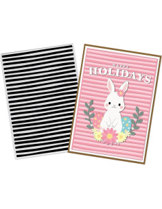 Carpeta de Embossing Plástico LANGFON 7x10 cm Rayas Horizontales 2