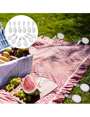 Pesas para Manteles Geiserailie 12 Pcs Gota de Agua Blanca