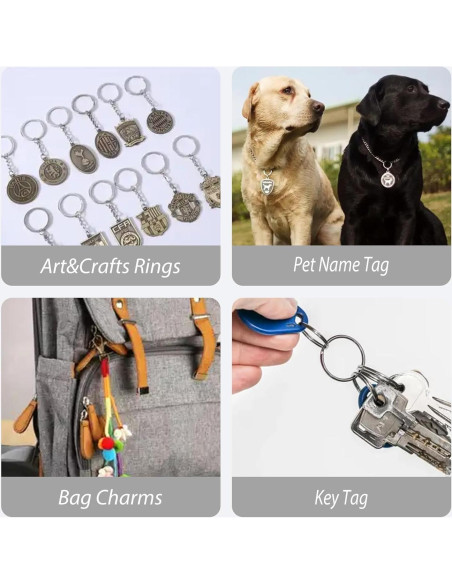 Anillo de Llavero Metálico Dividido 30 Piezas 25mm Plata