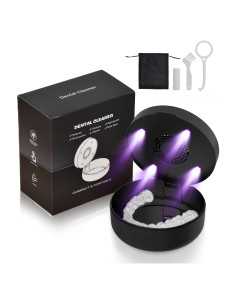 Caso de Retención UV Voraiya Negro con Ventilador y Espejo