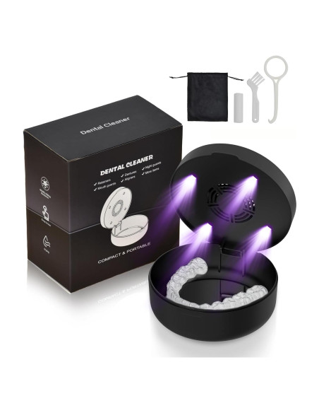 Caso de Retención UV Voraiya Negro con Ventilador y Espejo