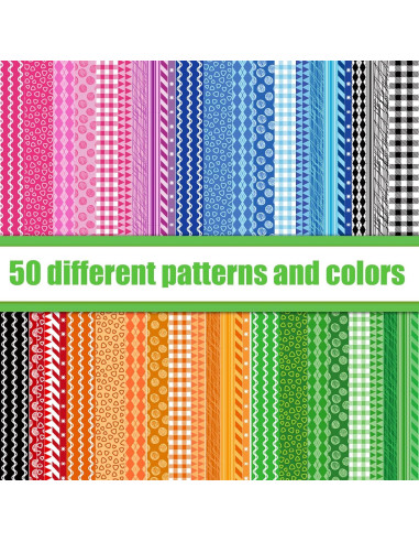 Conjunto de Cinta Washi Shindel 50 Rollos 4 Tamaños 3.02m