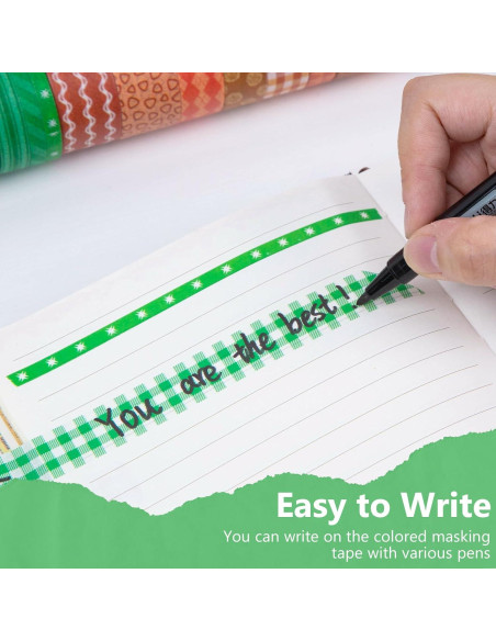 Conjunto de Cinta Washi Shindel 50 Rollos 4 Tamaños 3.02m