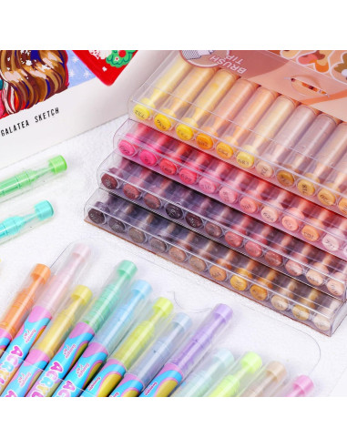 Set de 12 Marcadores de Pintura Acrílica Guangna Multicolor