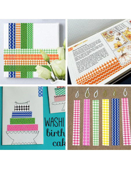 Conjunto de Cinta Washi Shindel 50 Rollos 4 Tamaños 3.02m