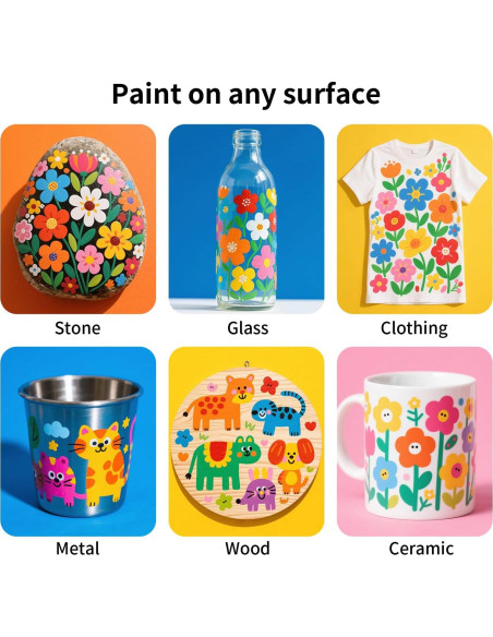 Set de 12 Marcadores de Pintura Acrílica Guangna Multicolor