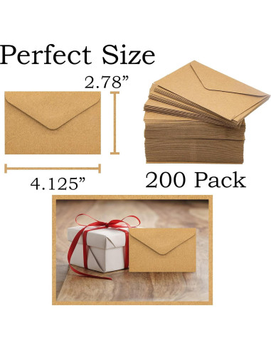 Mini Sobres Kraft 200 Pk 10.48x7.06 cm Upper Midland