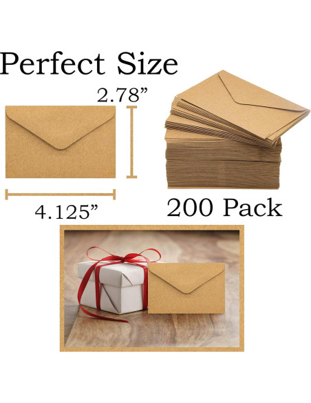 Mini Sobres Kraft 200 Pk 10.48x7.06 cm Upper Midland