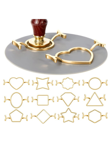 Kit de Sello de Cera Tessco 12 Piezas con Alfombrilla de Silicona